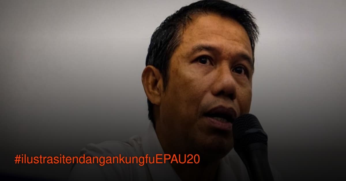 Sekretaris Jenderal PSSI Yunus Nusi memberikan keterangan pers terkait insiden tendangan kungfu di Elite Pro Academy U-20