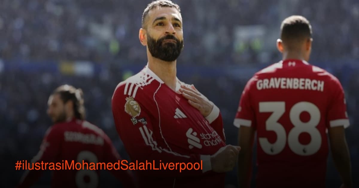 Mohamed Salah Liverpool merayakan gol kemenangan melawan Everton di derby Merseyside 2026