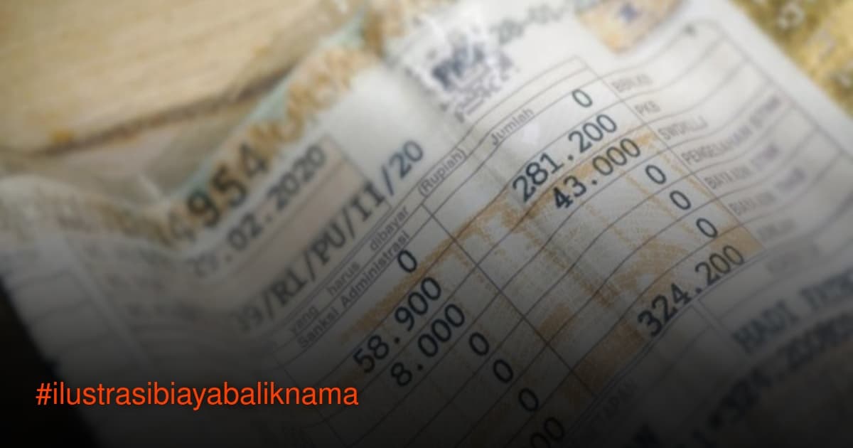 Ilustrasi dokumen STNK dan proses administrasi balik nama kendaraan bermotor