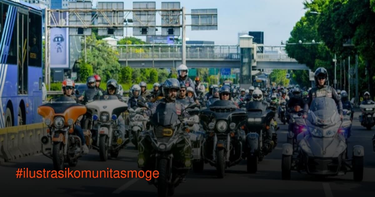 Suasana perayaan hari jadi ke-7 komunitas Motor Besar Indonesia (MBI) DKI Jakarta di tahun 2026