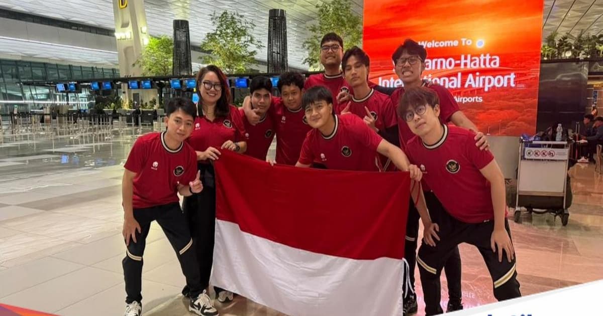 Timnas Mobile Legends Indonesia merayakan kemenangan di babak kualifikasi Asian Games 2026