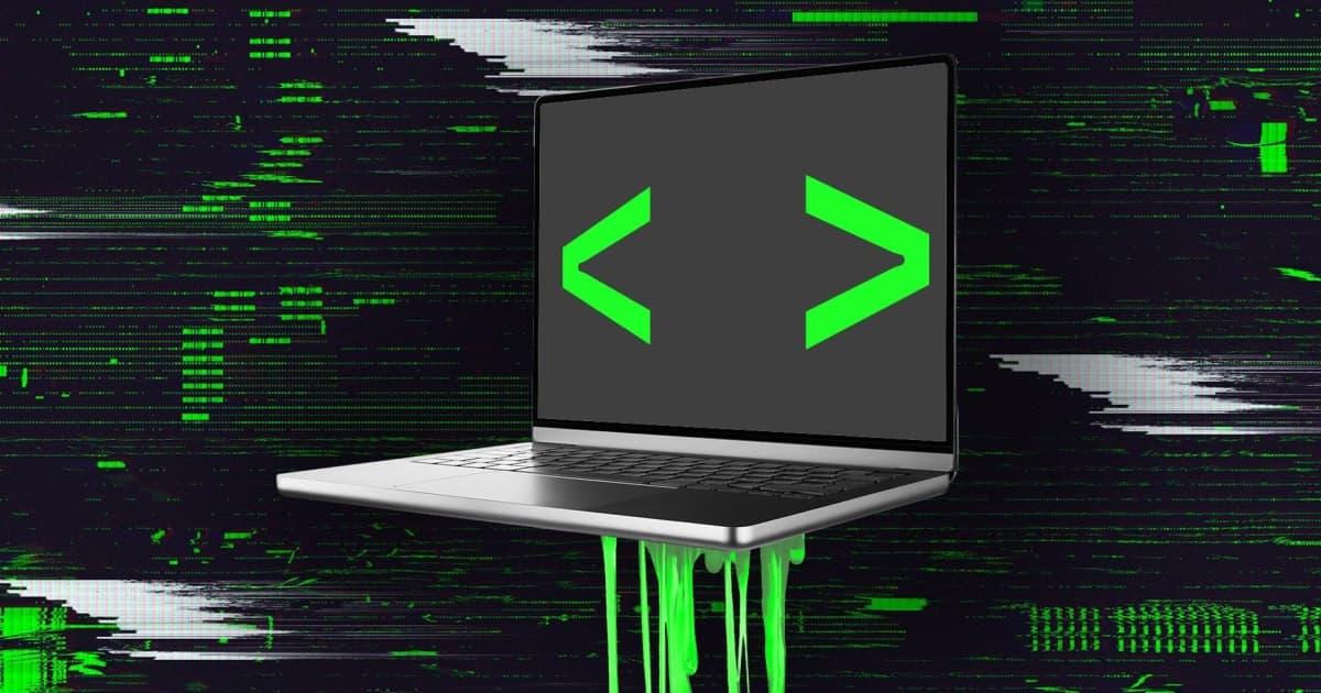 Ilustrasi risiko keamanan vibe coding dengan ikon gembok dan kode program