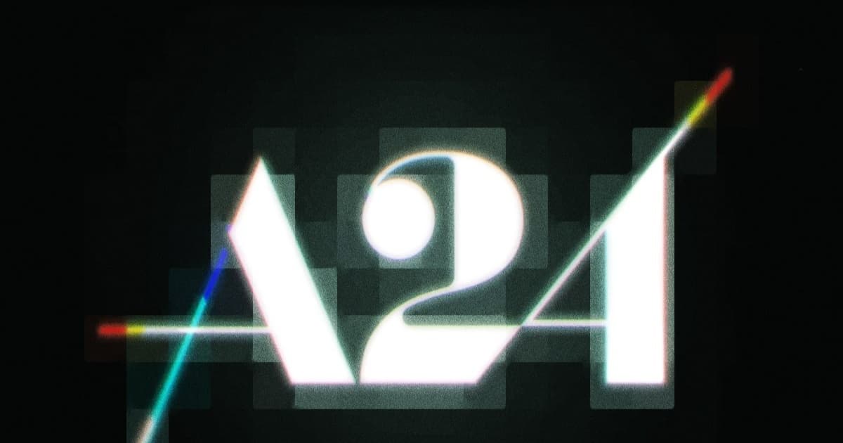 Logo A24 dalam versi piksel yang muncul sebelum film-film studio tersebut