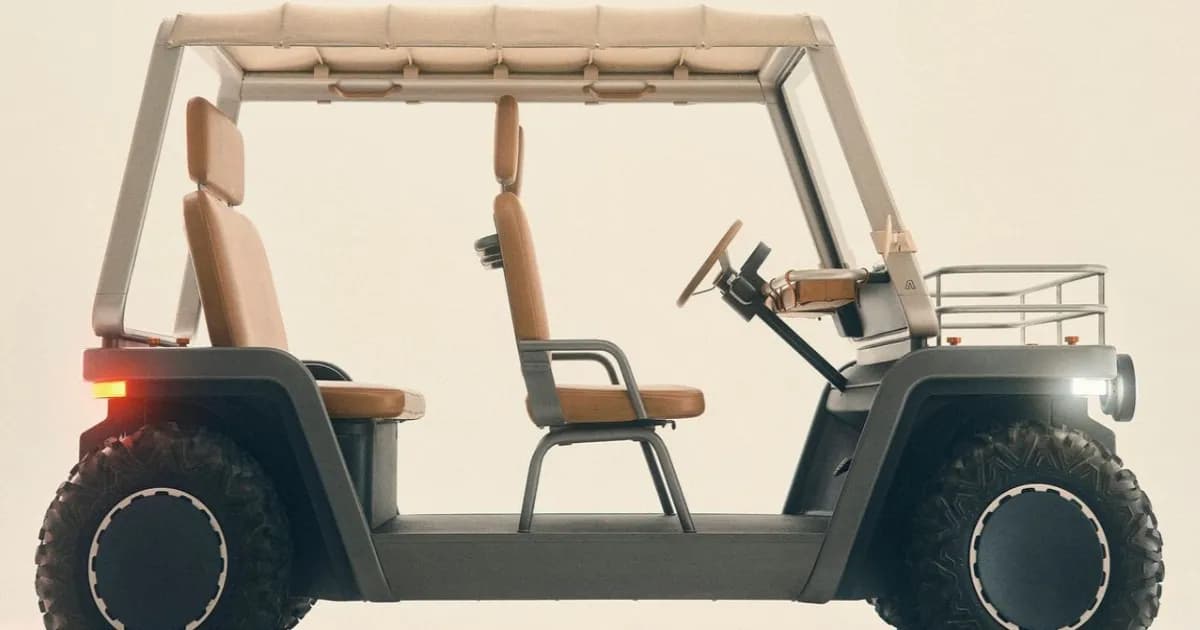 Amble One kendaraan listrik ringan tanpa pintu dengan desain terinspirasi moon buggy NASA