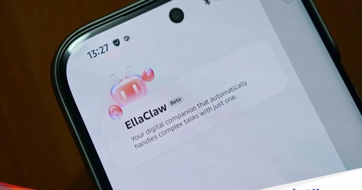 Tampilan antarmuka EllaClaw AI dari Tecno yang menampilkan fitur otomatisasi tugas smartphone