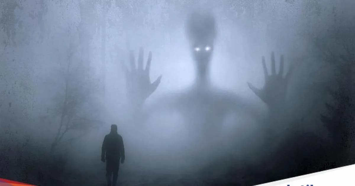 Ilustrasi diculik alien sebagai representasi konsep pusat karantina ekstraterestrial di Bulan