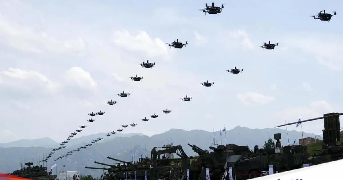 Ilustrasi drone Korea Selatan saat latihan militer bersama Amerika Serikat
