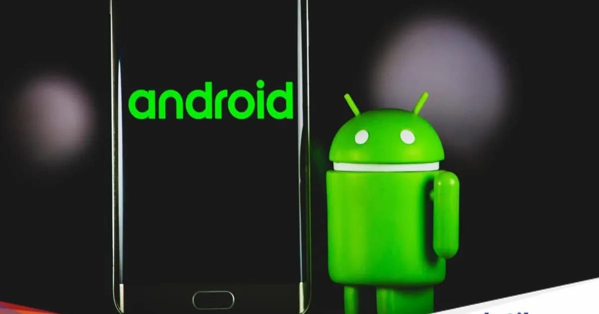Ilustrasi aplikasi Android di layar smartphone