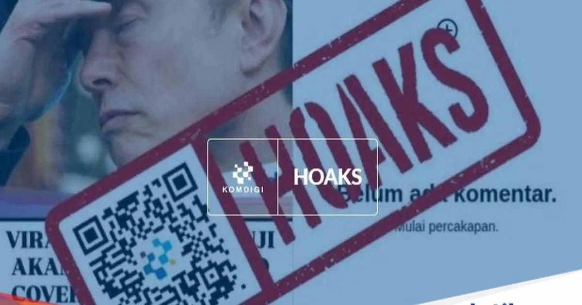 Hoaks sebut Elon Musk bakal tanggung anggaran MBG, langsung dibantah Komdigi.