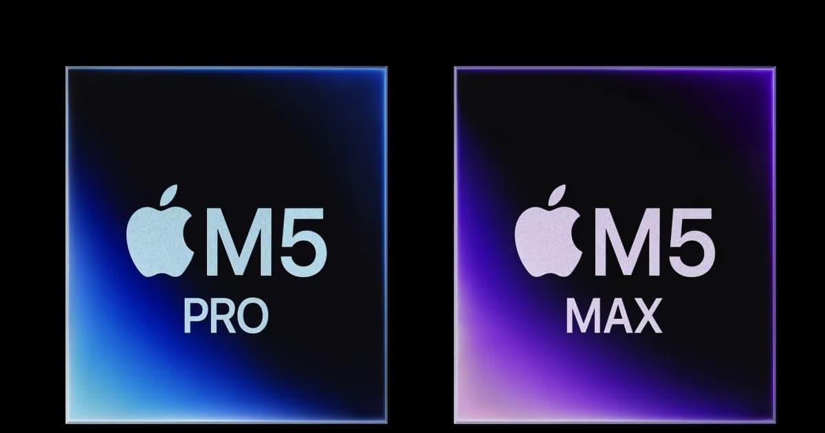 Ilustrasi chip Apple Neural Engine dengan latar belakang sirkuit elektronik biru