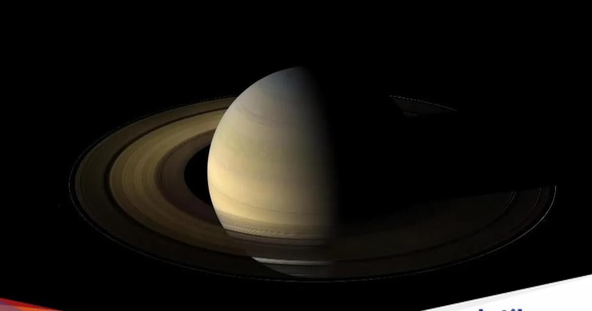 Ilustrasi planet Saturnus dengan cincinnya yang ikonik, diabadikan oleh wahana Cassini milik NASA.