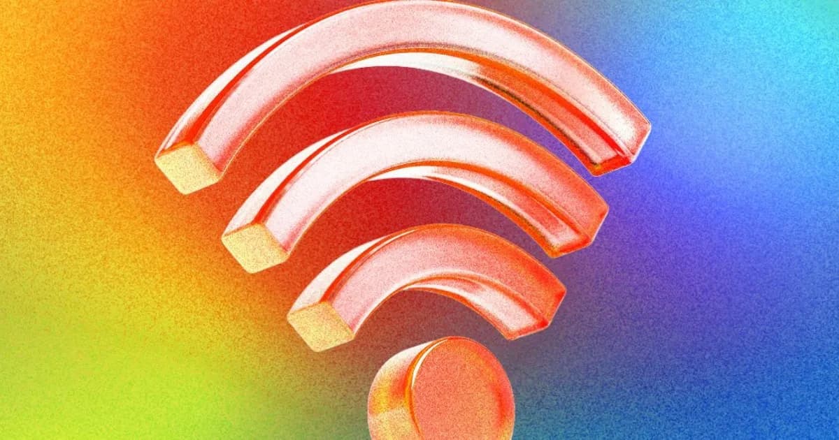 Ilustrasi router Wi-Fi 8 generasi terbaru dengan lampu indikator menyala