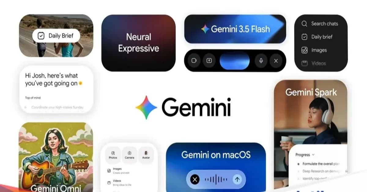 Ilustrasi antarmuka Google Gemini yang menampilkan fitur pembuatan gambar AI pada perangkat smartphone.