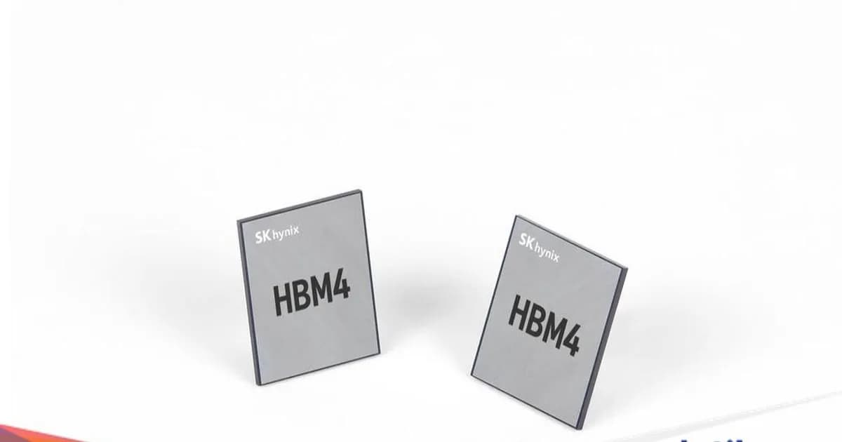 Ilustrasi chip memori HBM SK Hynix untuk AI