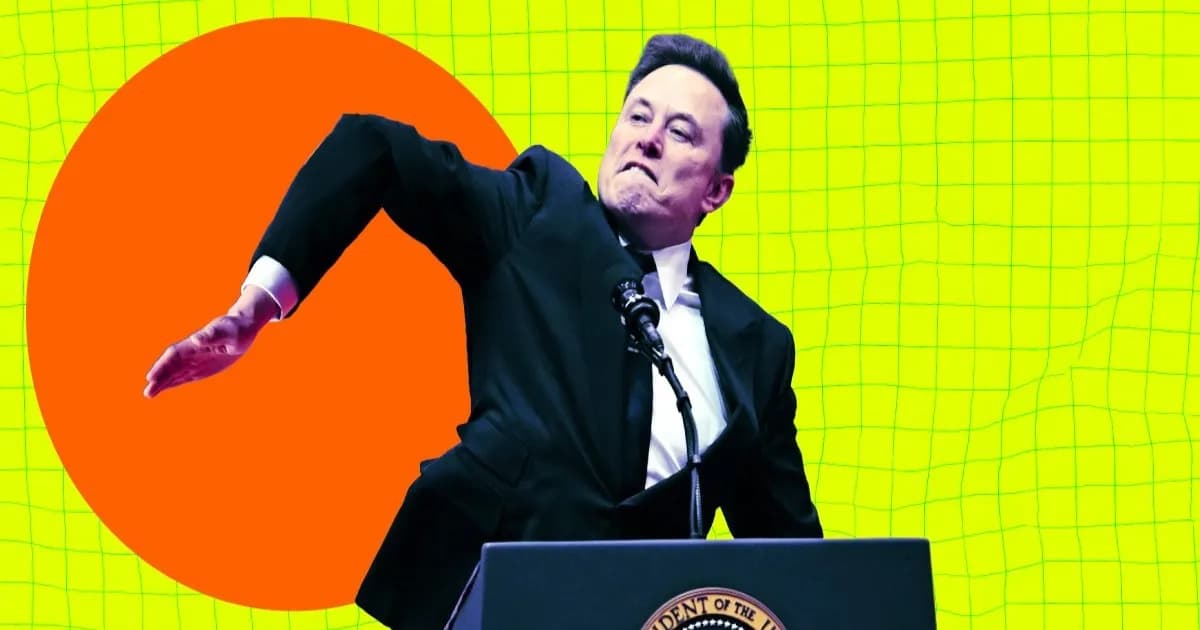 Ilustrasi foto Elon Musk dengan gestur kontroversial di pelantikan Presiden Donald Trump