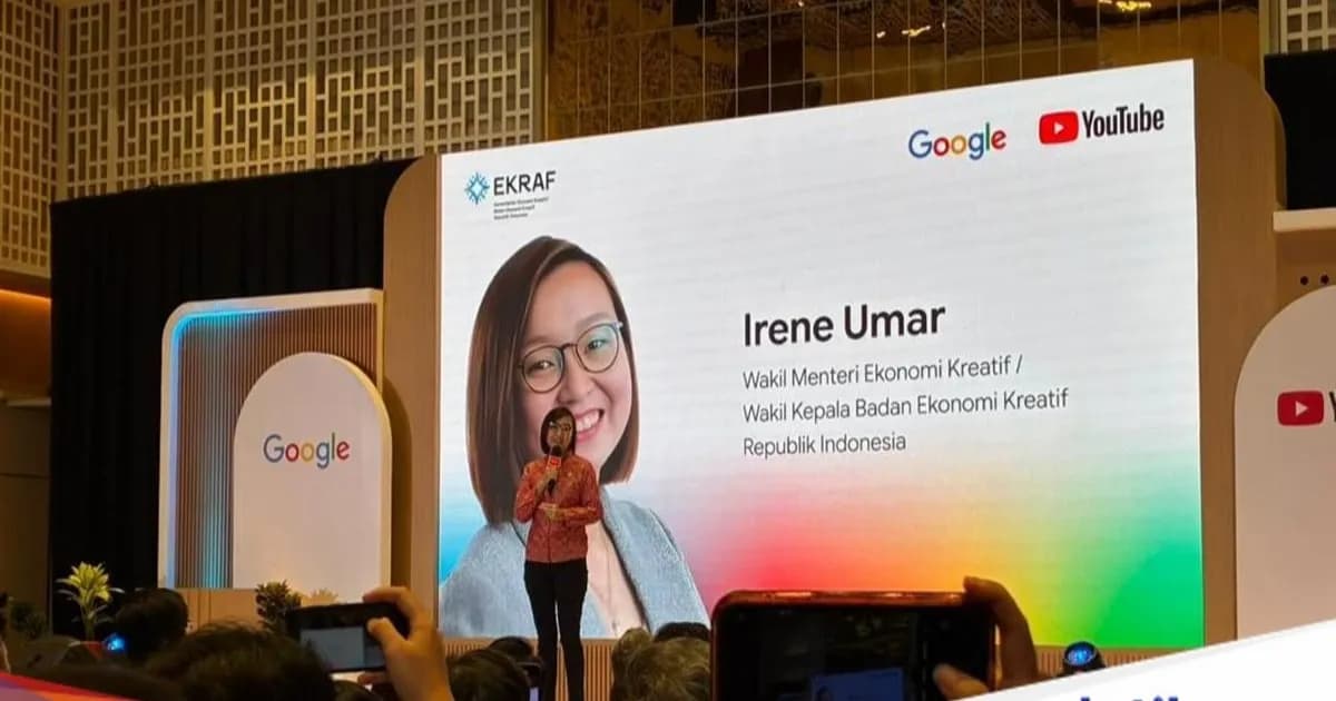Wamen Ekraf Irene Umar berbicara di acara Google untuk Ekonomi Kreatif tentang peluang menjadi prompt engineer tanpa kuliah