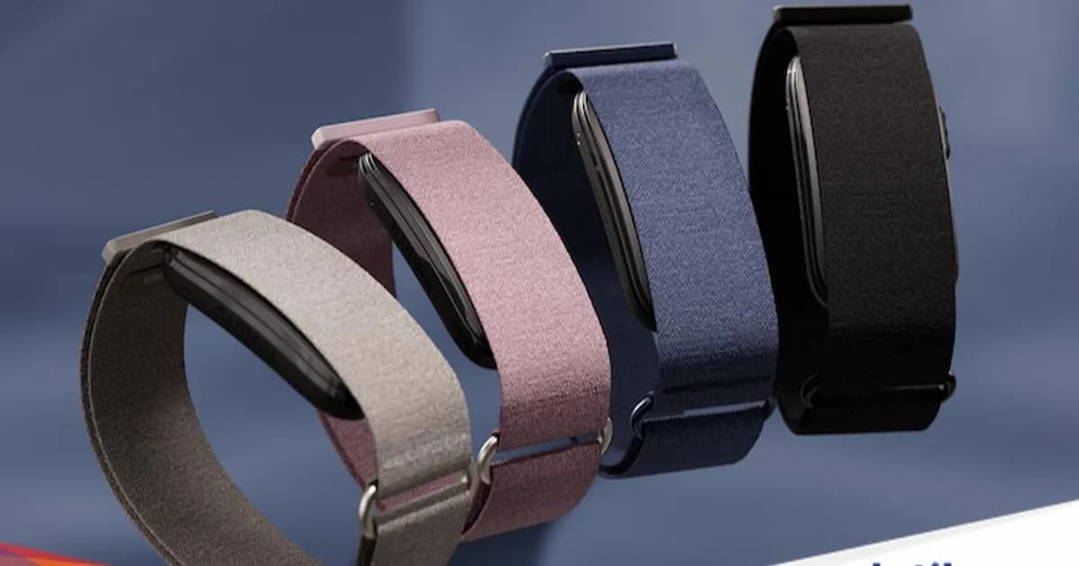 Garmin CIRQA smart band tanpa layar dengan strap kain berwarna hitam