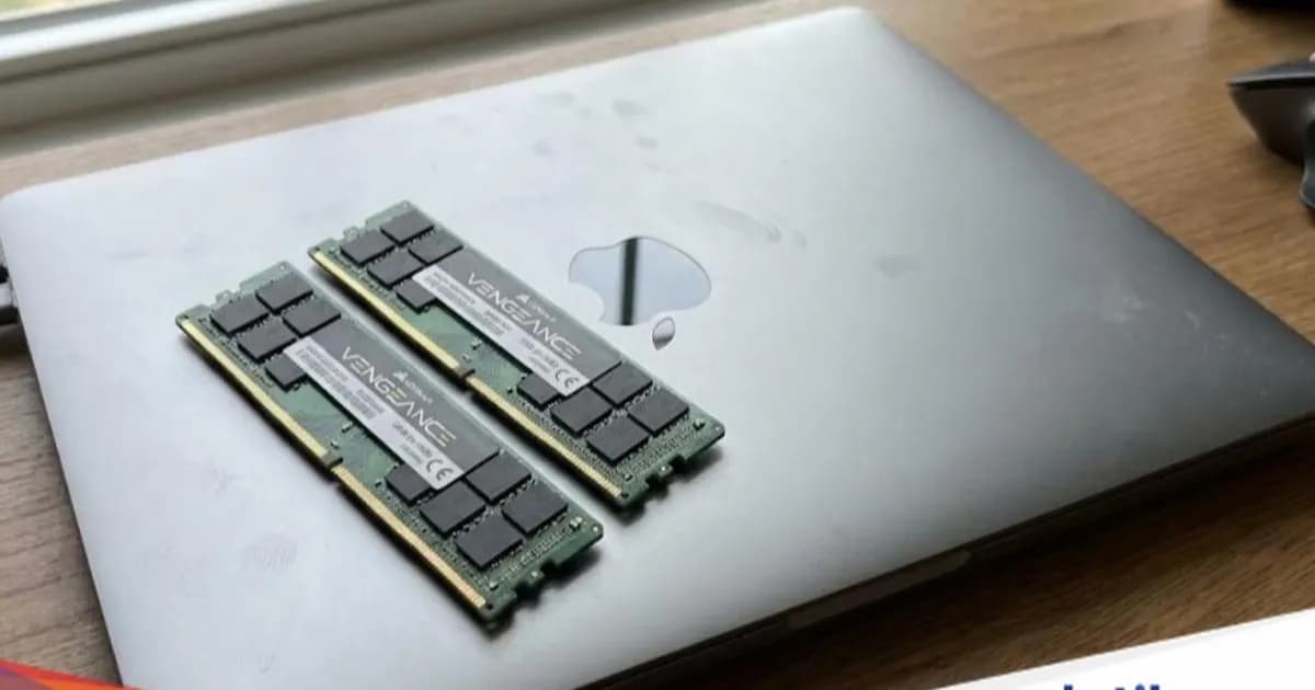 Ilustrasi modul RAM DDR5 untuk komputer dan server