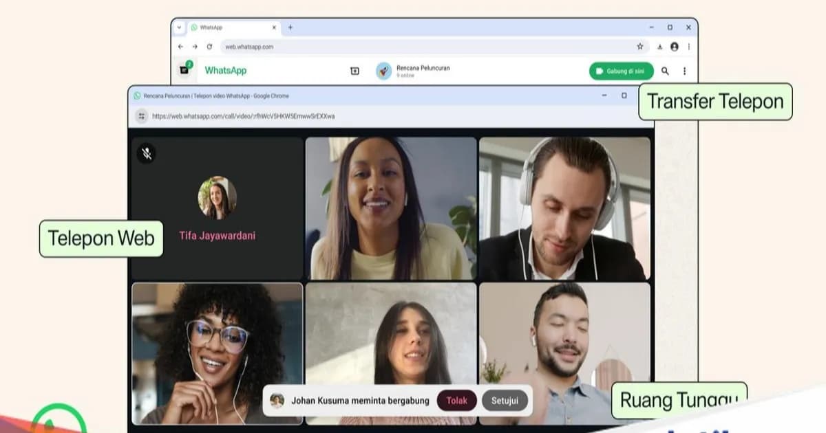 Fitur panggilan suara dan video baru di WhatsApp Web