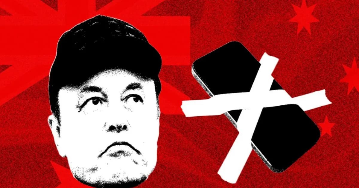 Logo X dan bendera Australia sebagai ilustrasi konflik regulasi media sosial anak
