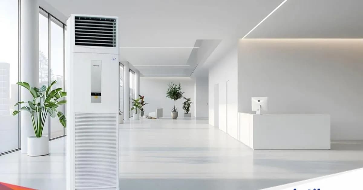 AC Floor Standing Panasonic PB5 Series dengan refrigeran R32 produksi lokal Indonesia