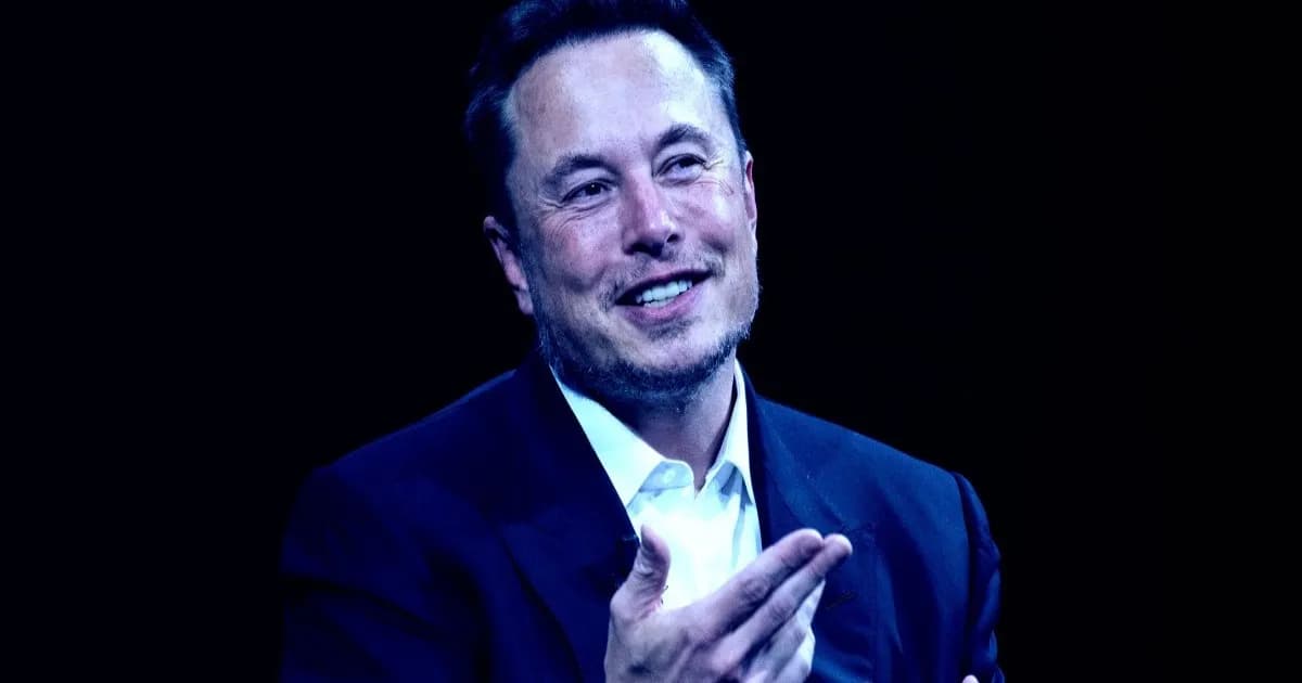 Foto Elon Musk dengan efek warna yang menggambarkan kontroversi bisnisnya
