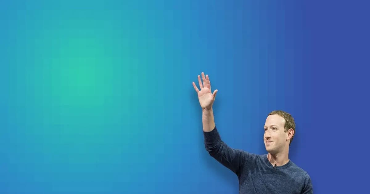 Ilustrasi foto CEO Facebook Mark Zuckerberg melambaikan tangan
