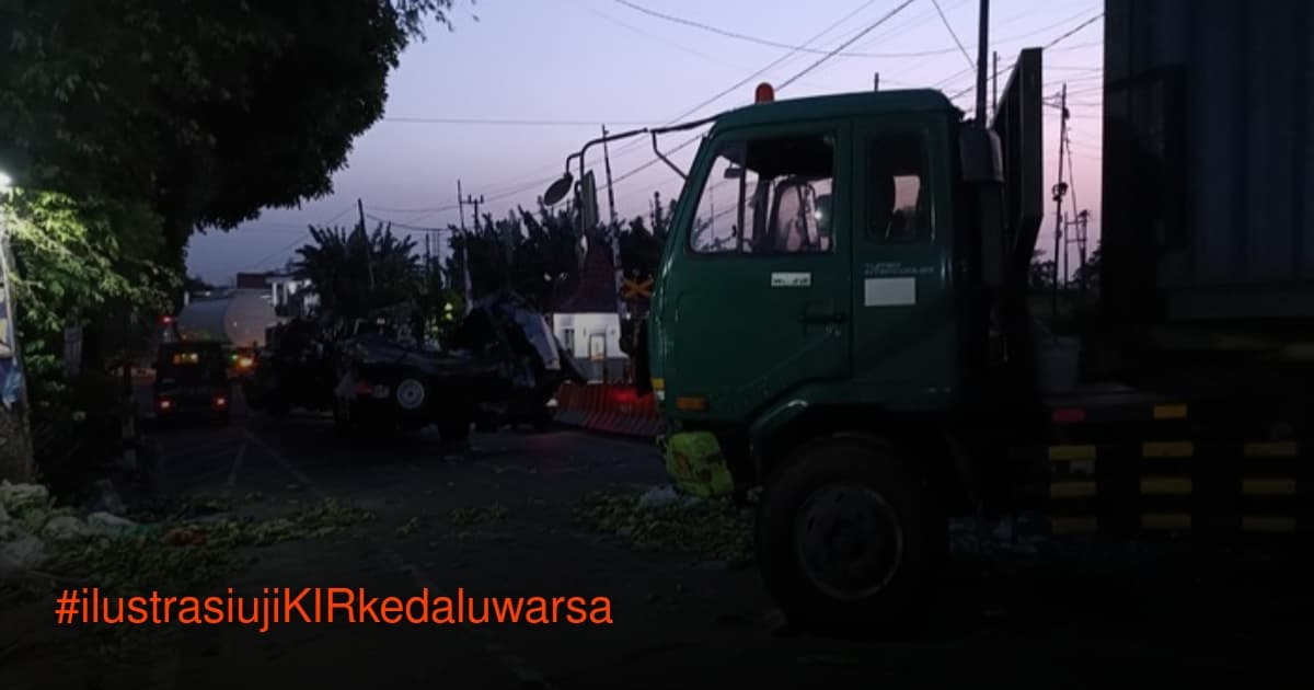 Lokasi kecelakaan beruntun truk trailer di Probolinggo yang menewaskan empat orang
