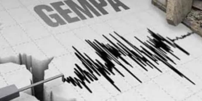 Ilustrasi gempa bumi mengguncang Pangandaran, Jawa Barat, dengan magnitudo 4,9 pada 25 April 2026