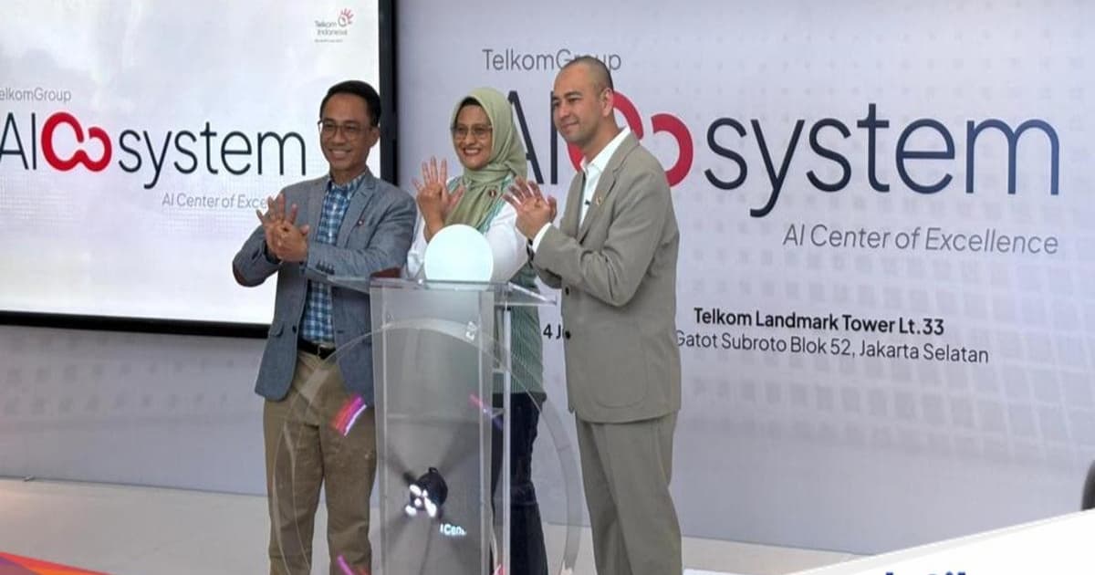 Direktur Utama Telkom Dian Siswarini saat peluncuran AIcosystem di The Telkom Hub Jakarta