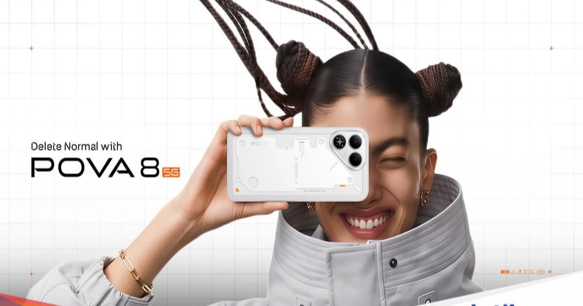 Tecno Pova 8 5G dengan desain futuristik dan baterai jumbo 8.000 mAh