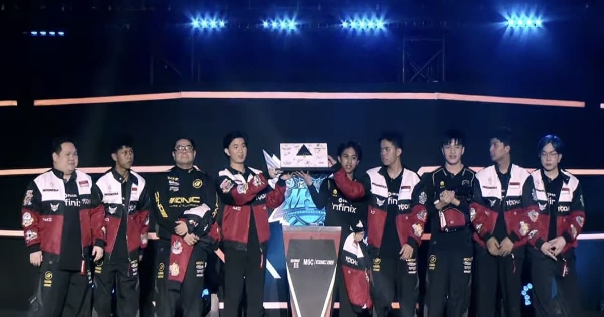 Tim ONIC usai kalahkan Geek Fam di final upper bracket MPL ID S17
