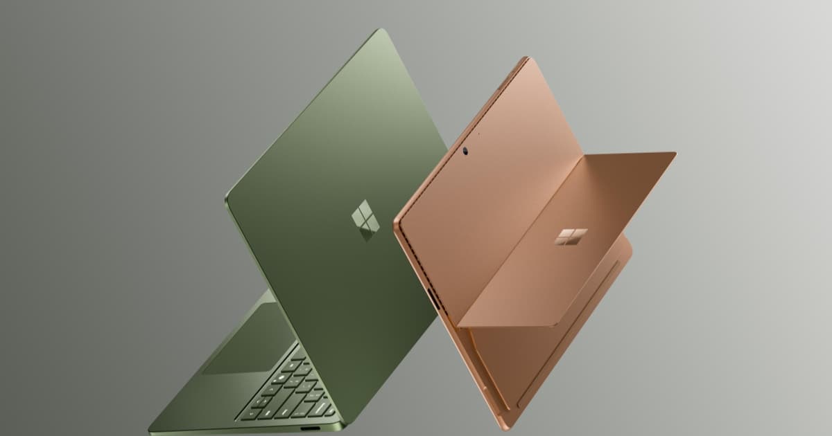 Surface Laptop 13,8 inci warna jade dengan prosesor Snapdragon X2