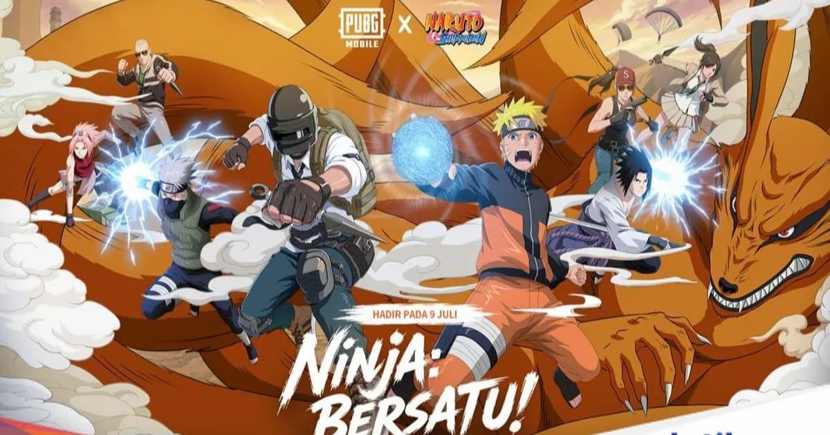 Kolaborasi PUBG Mobile dengan Naruto Shippuden menampilkan karakter Naruto dan Sasuke di Hidden Leaf Village