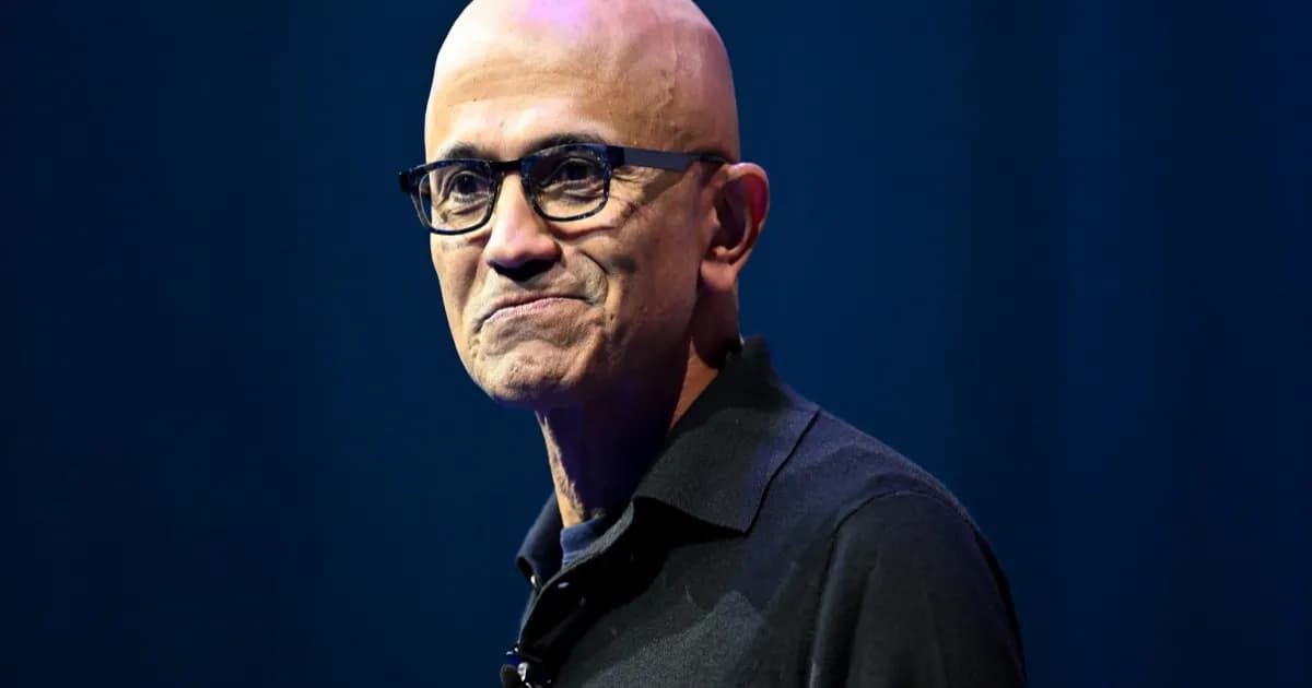 Kantor pusat Microsoft di Redmond dengan logo perusahaan