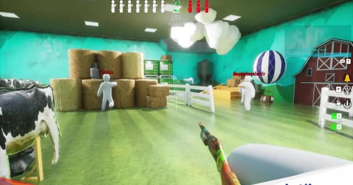 Tampilan gameplay Meccha Chameleon game petak umpet yang viral di Steam