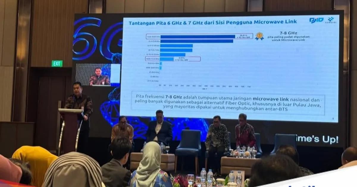 Seminar Mastel tentang alokasi spektrum untuk 5G dan 6G di Indonesia dengan narasumber dari Komdigi