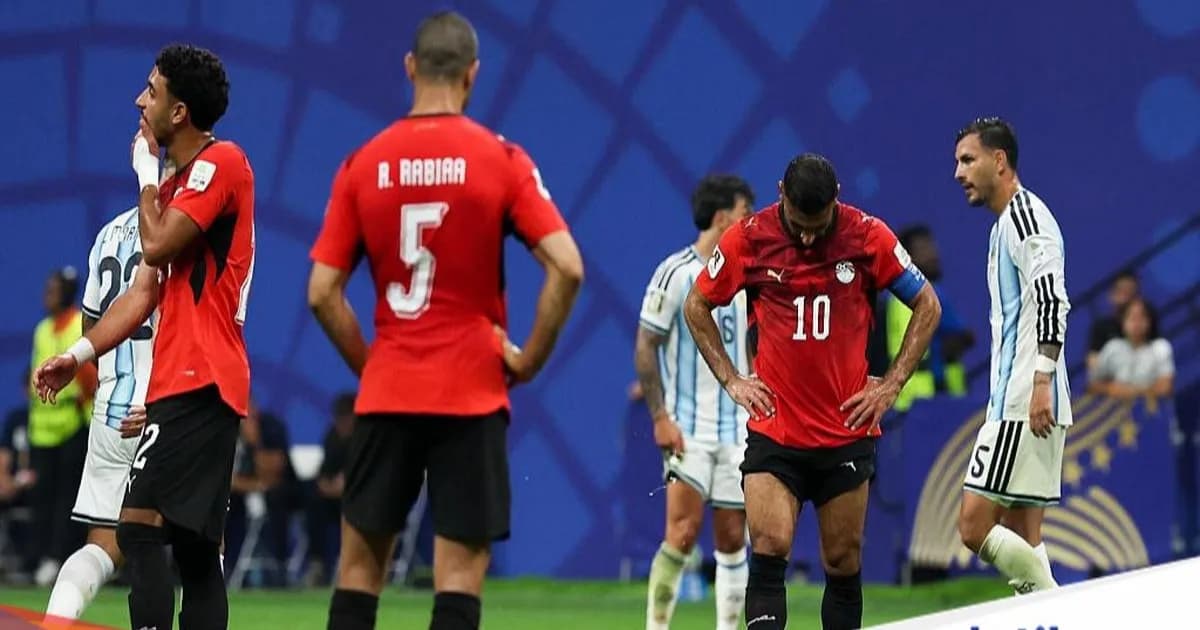 Pemain Argentina dan Mesir dalam pertandingan Piala Dunia 2026