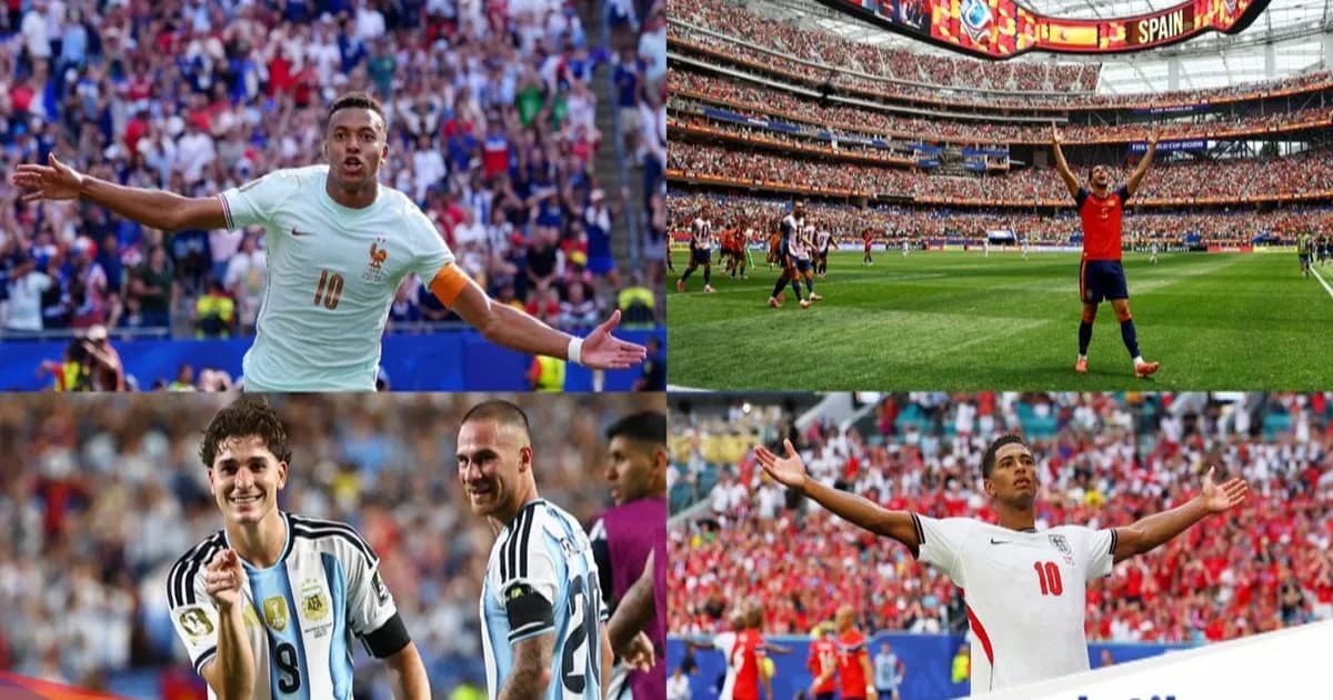 Ilustrasi perbandingan kecepatan internet empat semifinalis Piala Dunia 2026 berdasarkan data Ookla Speedtest Global Index