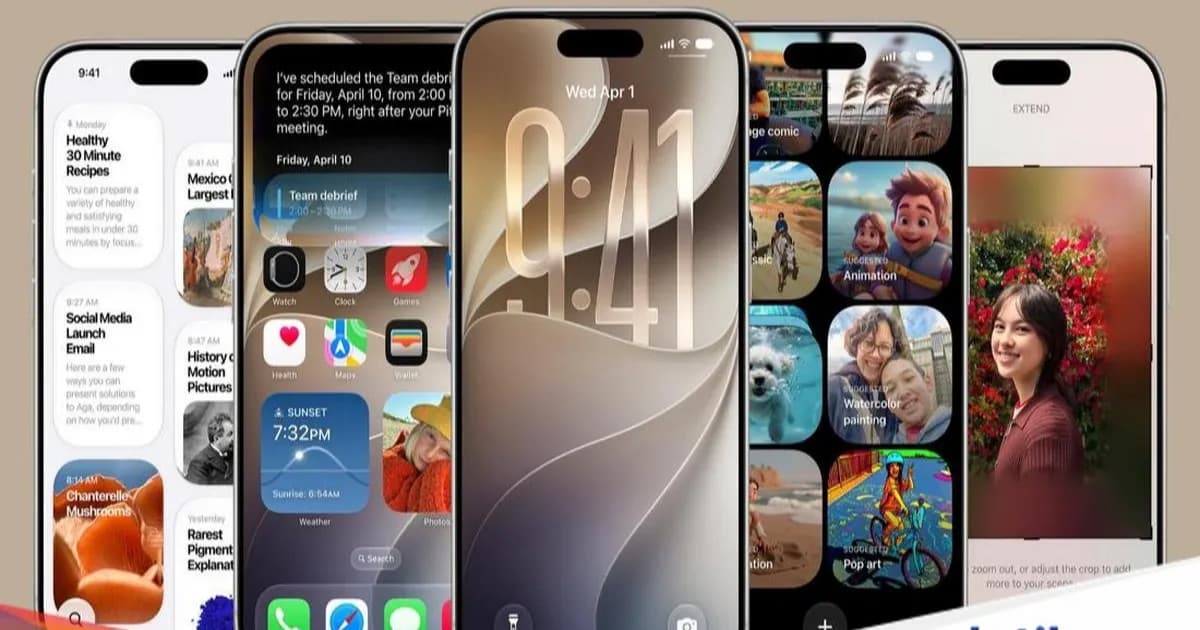 Tampilan antarmuka iOS 27 public beta di iPhone dengan fitur Siri baru