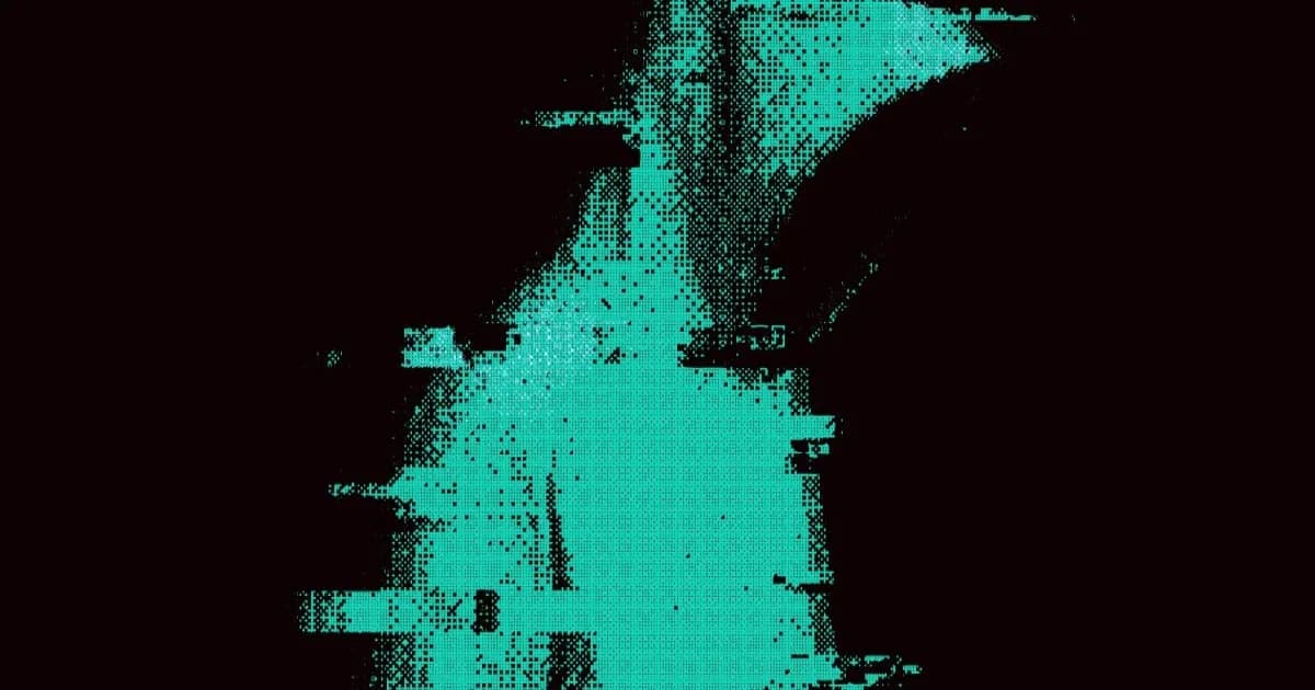 Ilustrasi siluet peretas dengan latar bitmap glitch, menggambarkan kerentanan keamanan model AI open-weight.