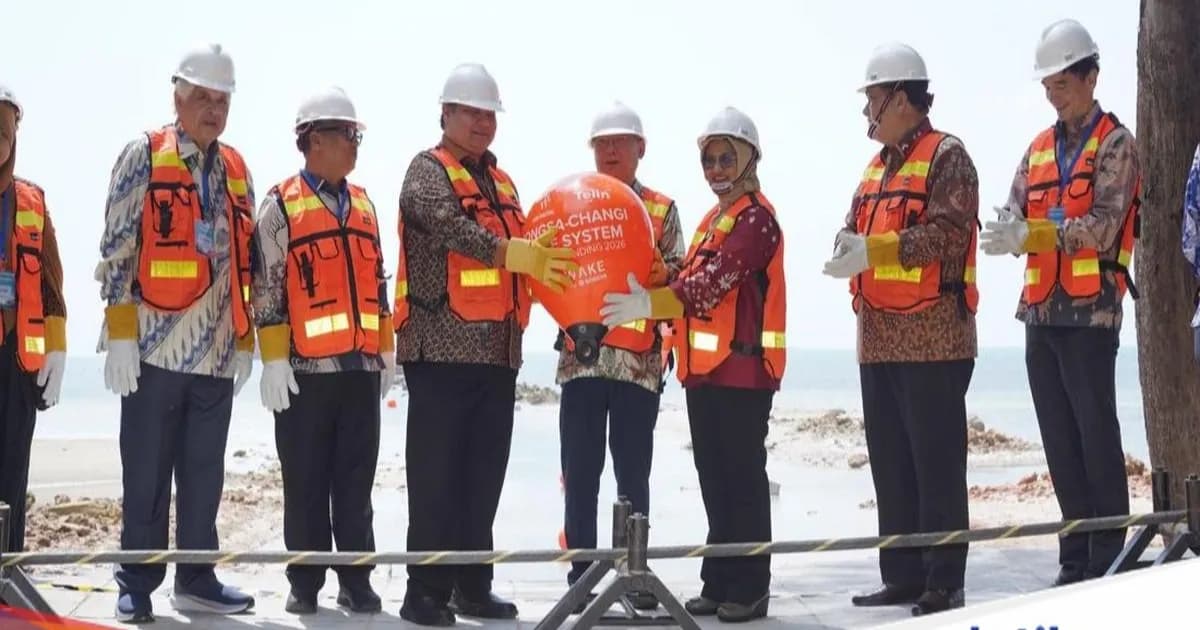 Pendaratan kabel laut Nongsa-Changi di Batam yang menghubungkan Indonesia dan Singapura