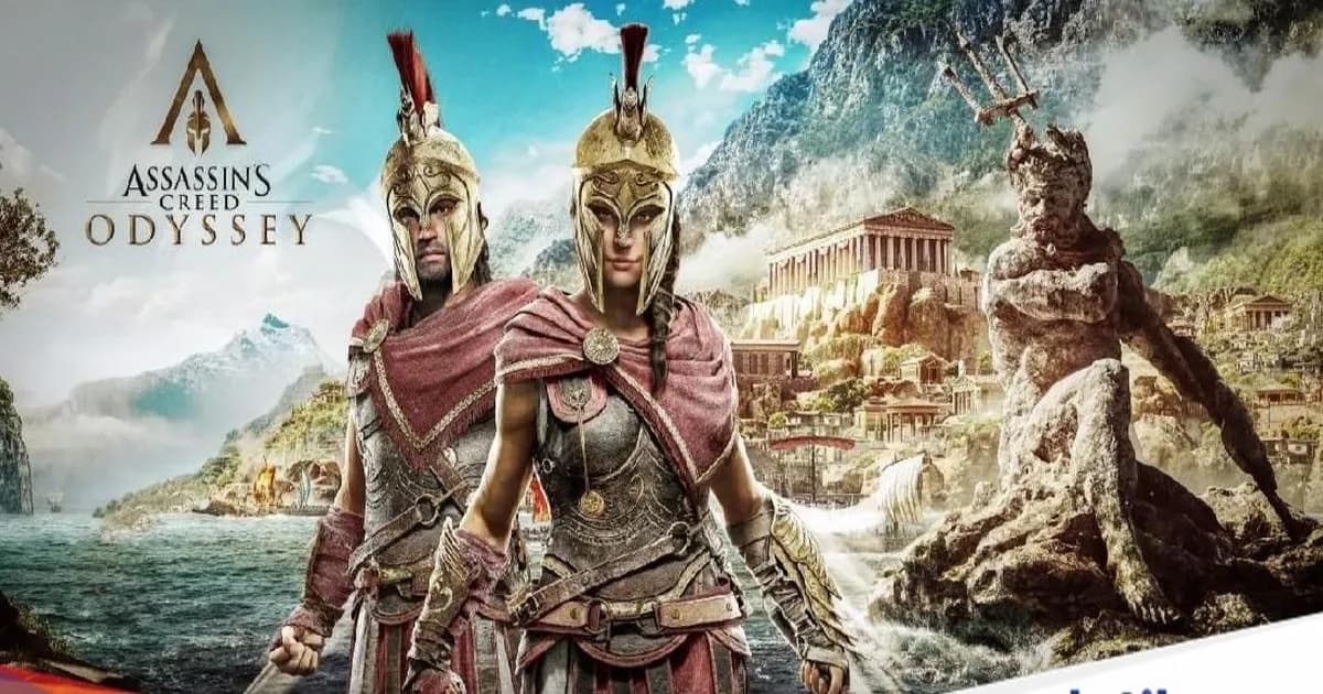 Ilustrasi permainan Assassin's Creed Odyssey dari Ubisoft