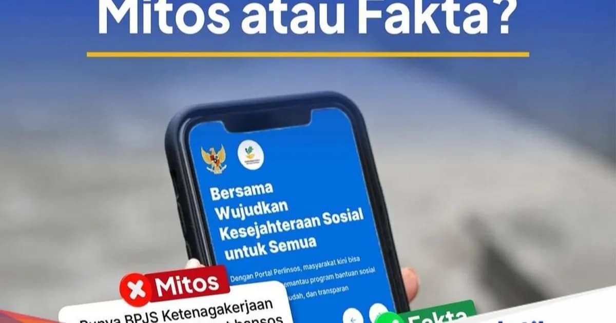 Ilustrasi klarifikasi Komdigi bahwa peserta BPJS Ketenagakerjaan tetap bisa menerima bansos